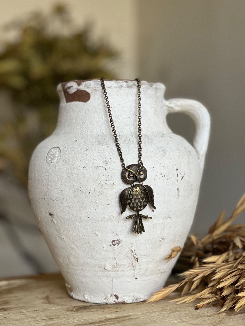 Hipster Owl Pendant Necklace - Picture 3 of 6